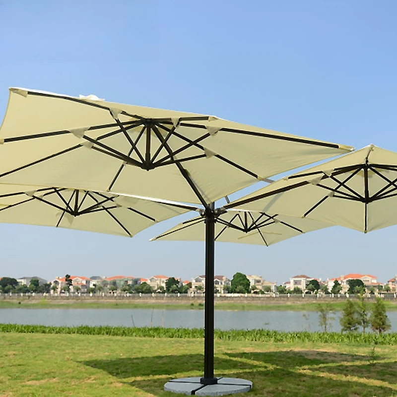 

Large outdoor parasol leisure commercial high-end clubhouse four-headed Roman umbrella villa resort villa courtyard umbrella