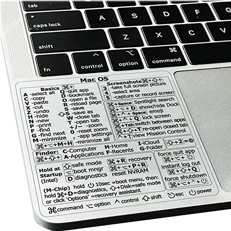 Reference Keyboard Shortcut Stickers Adhesive For PC Laptop Desktop Short Cut Sticker for Apple Mac Chromebook Window Photoshop