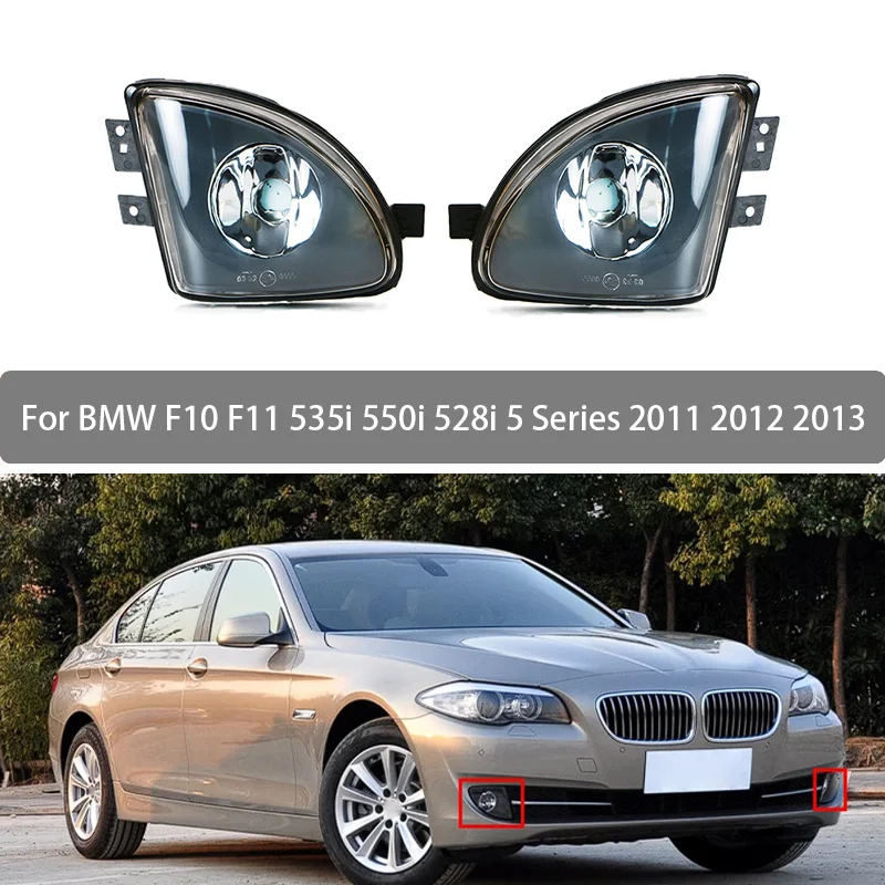 Glass Fog Lamp Assembly For BMW 5Series F10 F11 535i 550i 528i 2011 2012 2013 Front Bumper Anti Fog Light 63177216887 6317721688