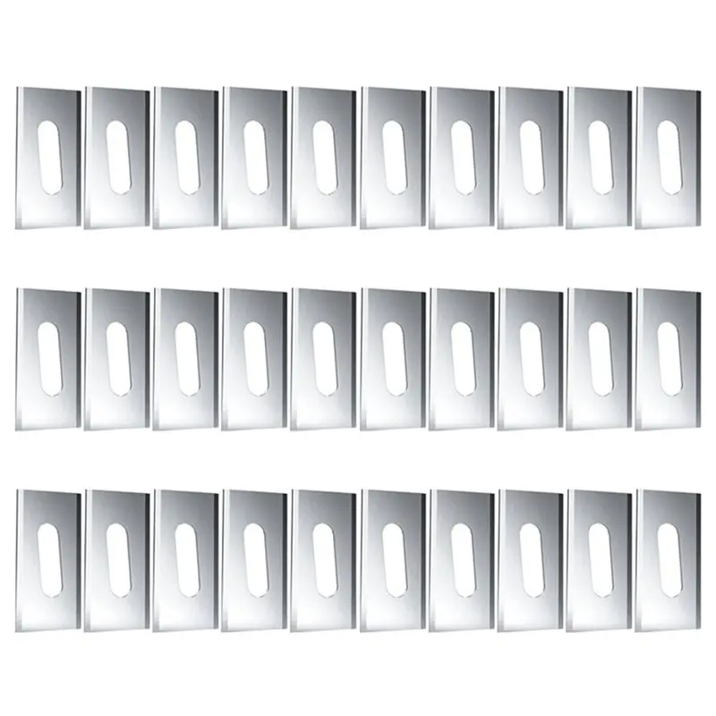 EYFL-60Pcs Sharp Lawn Mower Grass Replacement Blades Trimmer Cutter Piece For Stihl Robotic Lawnmower Tool Parts Silver