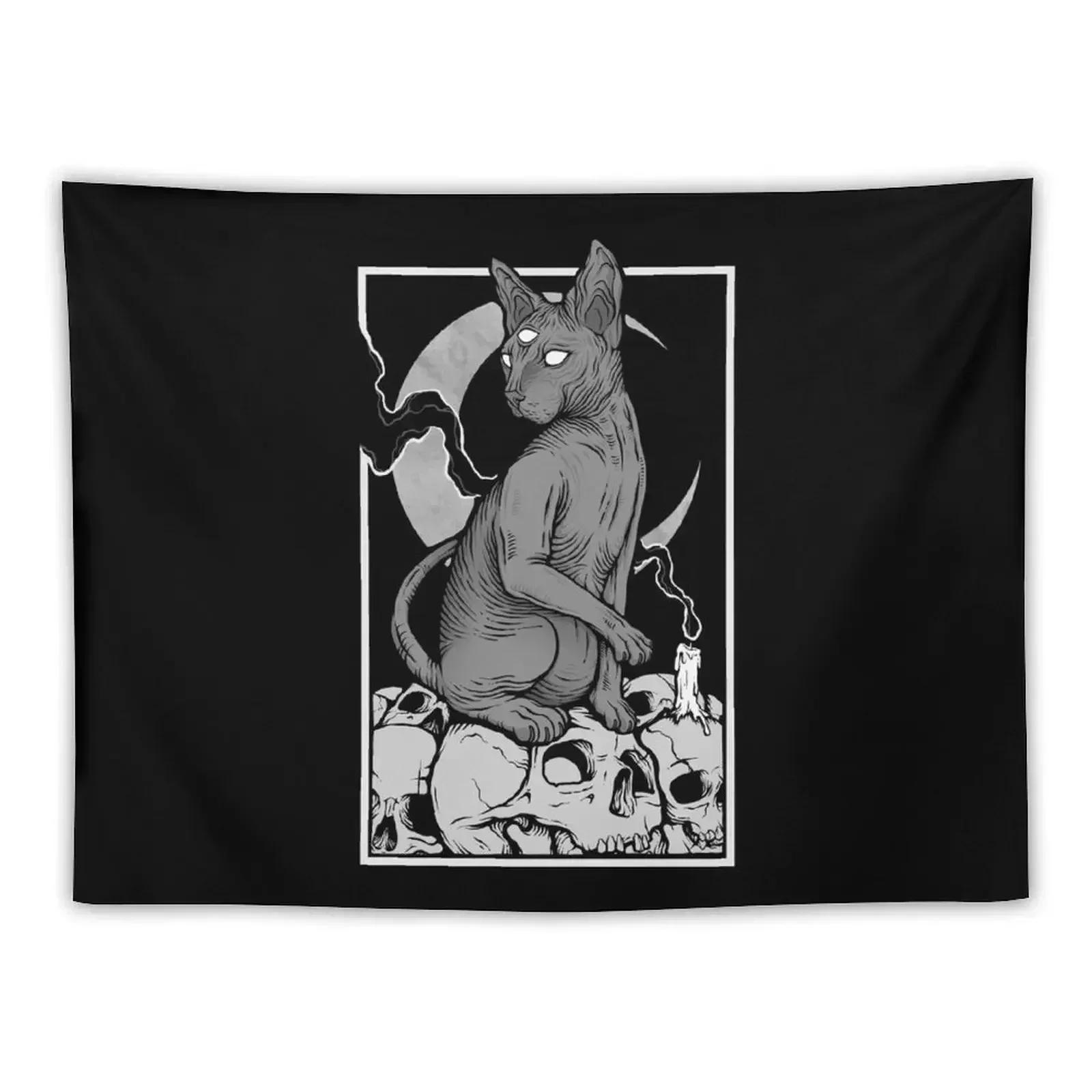

Occult Cat Tapestry Bedroom Decor Aesthetic Nordic Home Decor Tapestry