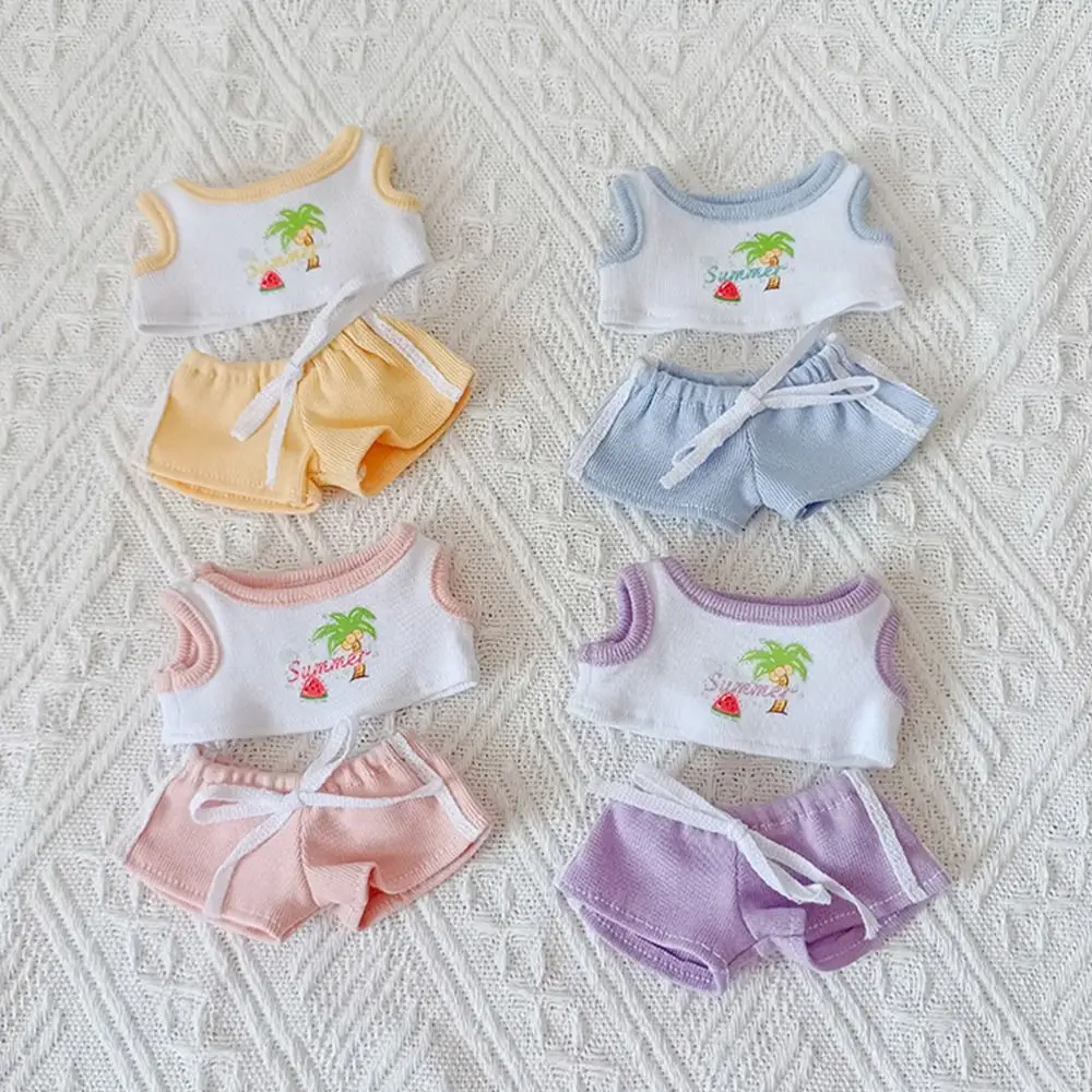 

Clothes For 17cm Labuubu Clothes T-shirt Shorts Suits Plush Stuffed Toy Doll Accessories Outfit For Korea Kpop EXO Dolls