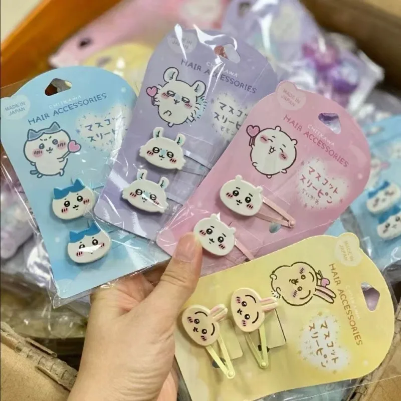 

4Pcs Chiikawaed Cute Cartoon BB Clips Sweet Style Hair Clip Trendy Fringe Barrettes Casual Student Hair Ties Lovely Bangs Hair