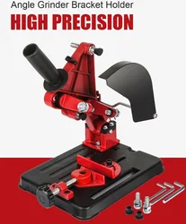 Angle Grinder Bracket Holder Angle Grinder Stand Support for 100-125 Cutter Angle Grinder Cast Iron Base Power Tool Accessory