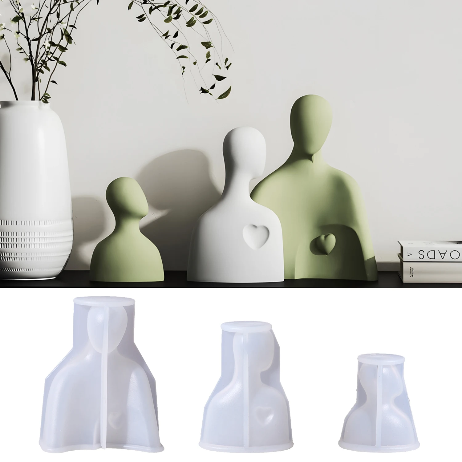 

Семейные миниатюры, силиконовая форма, 3D DIY, портретные фигурки для папы, мамы и ребенка, орнамент, свеча, ароматерапия, гипс, литье, домашний декор