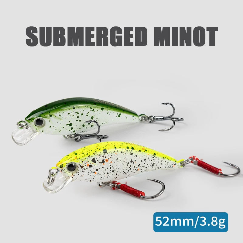 

5pcMinnow Fishing Lure 3.8g 52mm Wobbler Slow Sinking Artificial Plastic Hard Bait Crankbait For Bass Pike Pesca Fishing Tackle