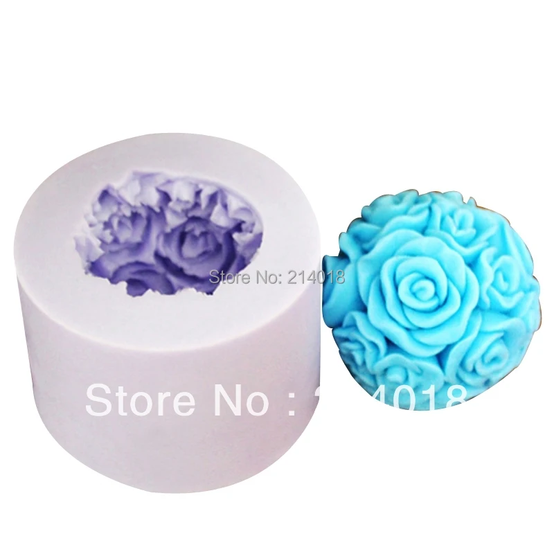 

3D Soap Mold Cake Decoration Mold Manual Handmade Soap Mold Candle NO.:SO128 Modelling Silicon Rose Moulds Silicone Rubber PRZY