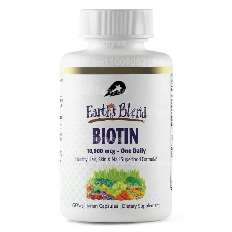 

Biotin Supplement Capsules – Essential Vitamins for Healthy Hair, Nails & Strong Skin – 60 Count