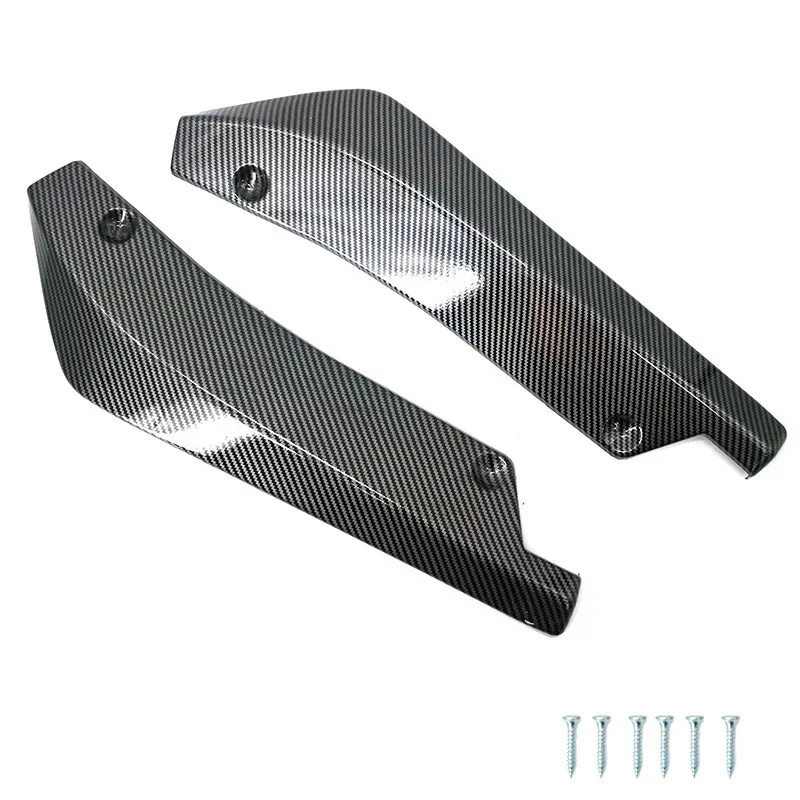 Universal Car Front Rear Bumper Strip Lip Spoiler Diffuser Splitter Scratch Protector Carbon Fiber Winglets Side Skirt Extension view 6