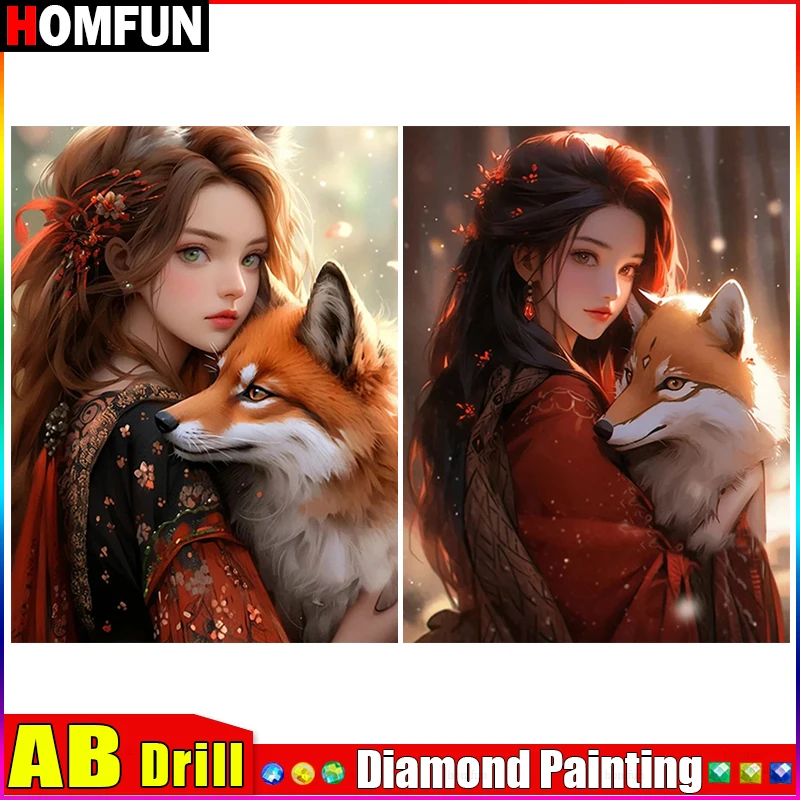 HOMFUN AB Square/Round Drill 5D DIY Diamond Painting 