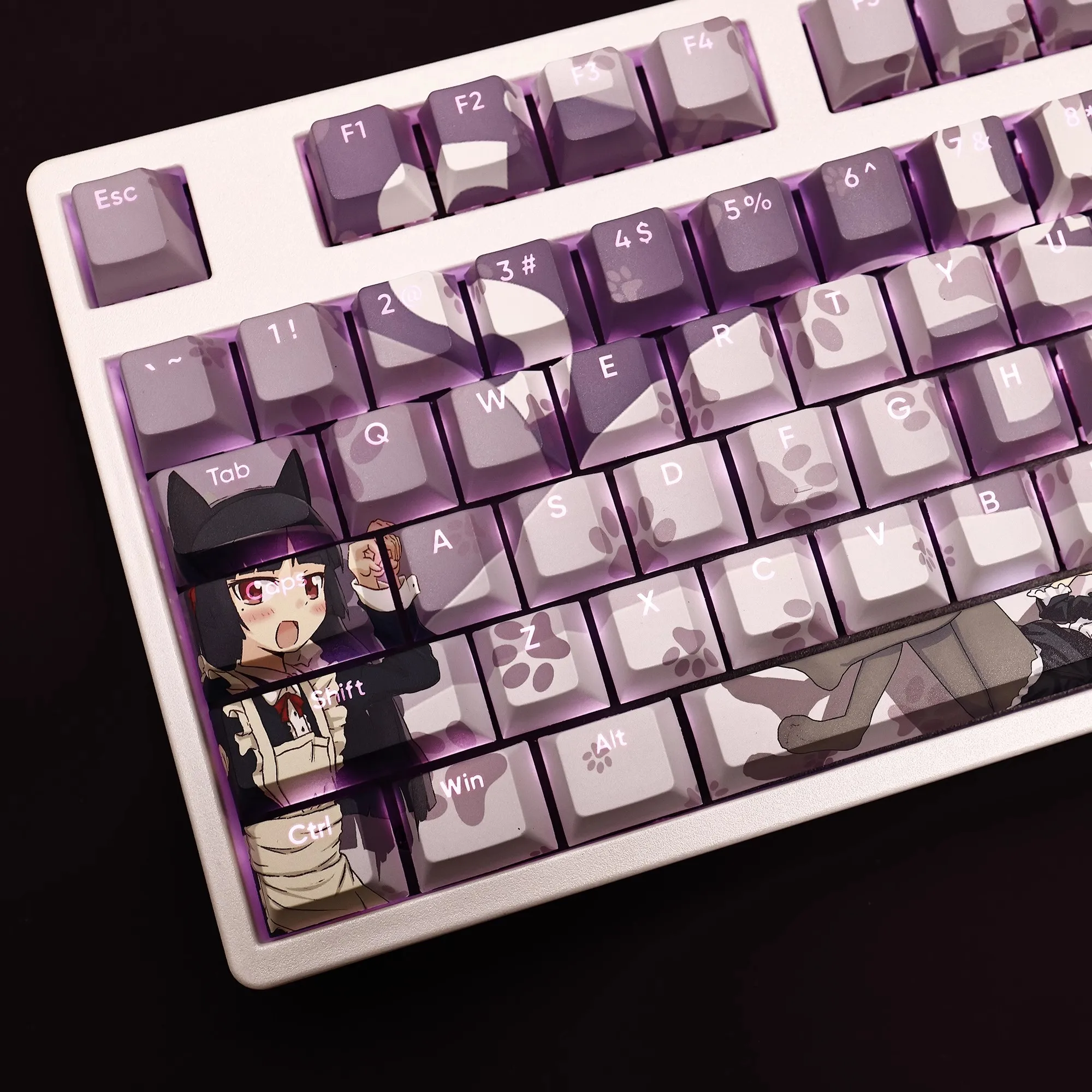 108 Keys/set Gokou Ruri Keycap PBT Dye Subbed Backlit Keycaps Anime Key Caps For ANSI 61 87 104 108 Keyboard