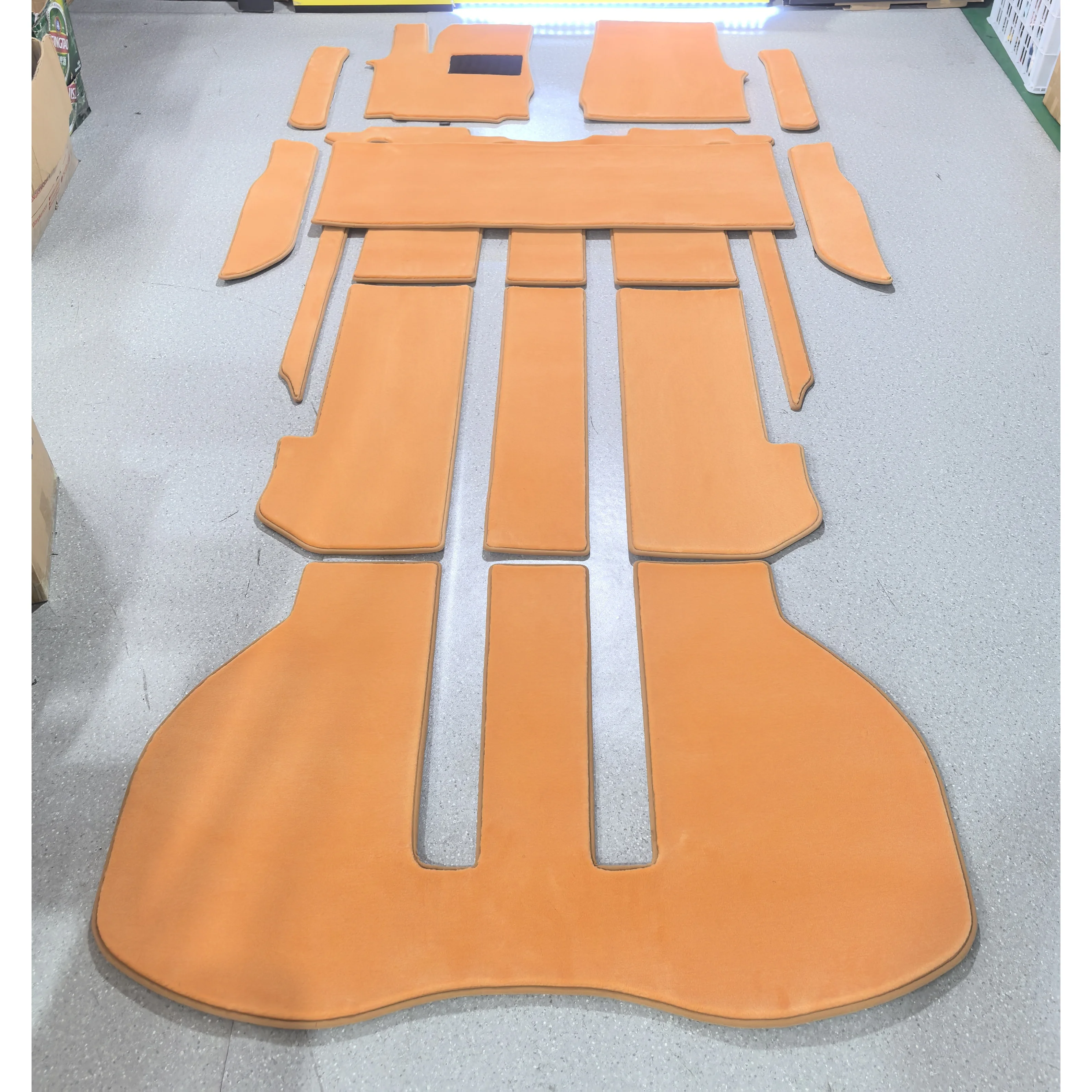 Complete Vehicle Sound-absorbing Burrs or Silicone Bottom Pure Wool Carpet for VIP Car MPV VAN BENZ Vito W447 Vclass Sprinter