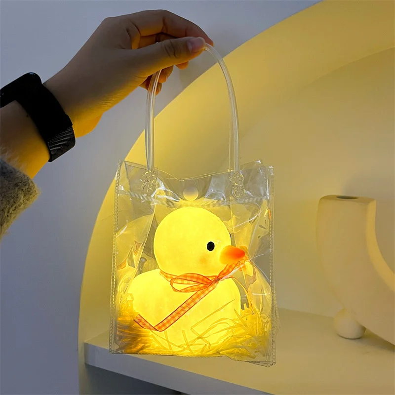 Creative Led Duckling Night Light Cute Girl Room Decoration Night Market Gift Birthday Gift Children Duckling Bedside Night Lamp