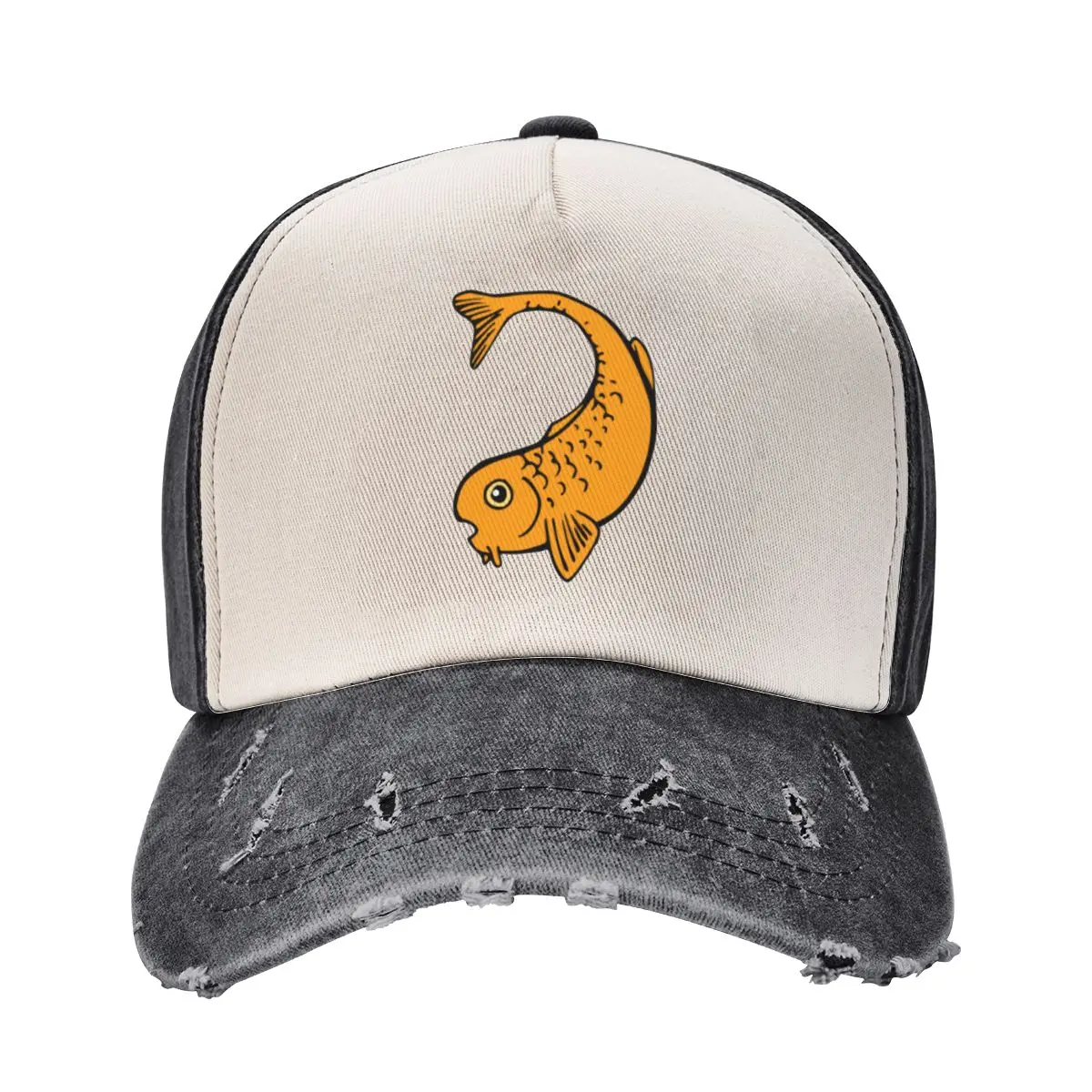 Koi Pond Pattern Baseball Cap Hat Man Luxury Luxury Cap Hats For Women Men's