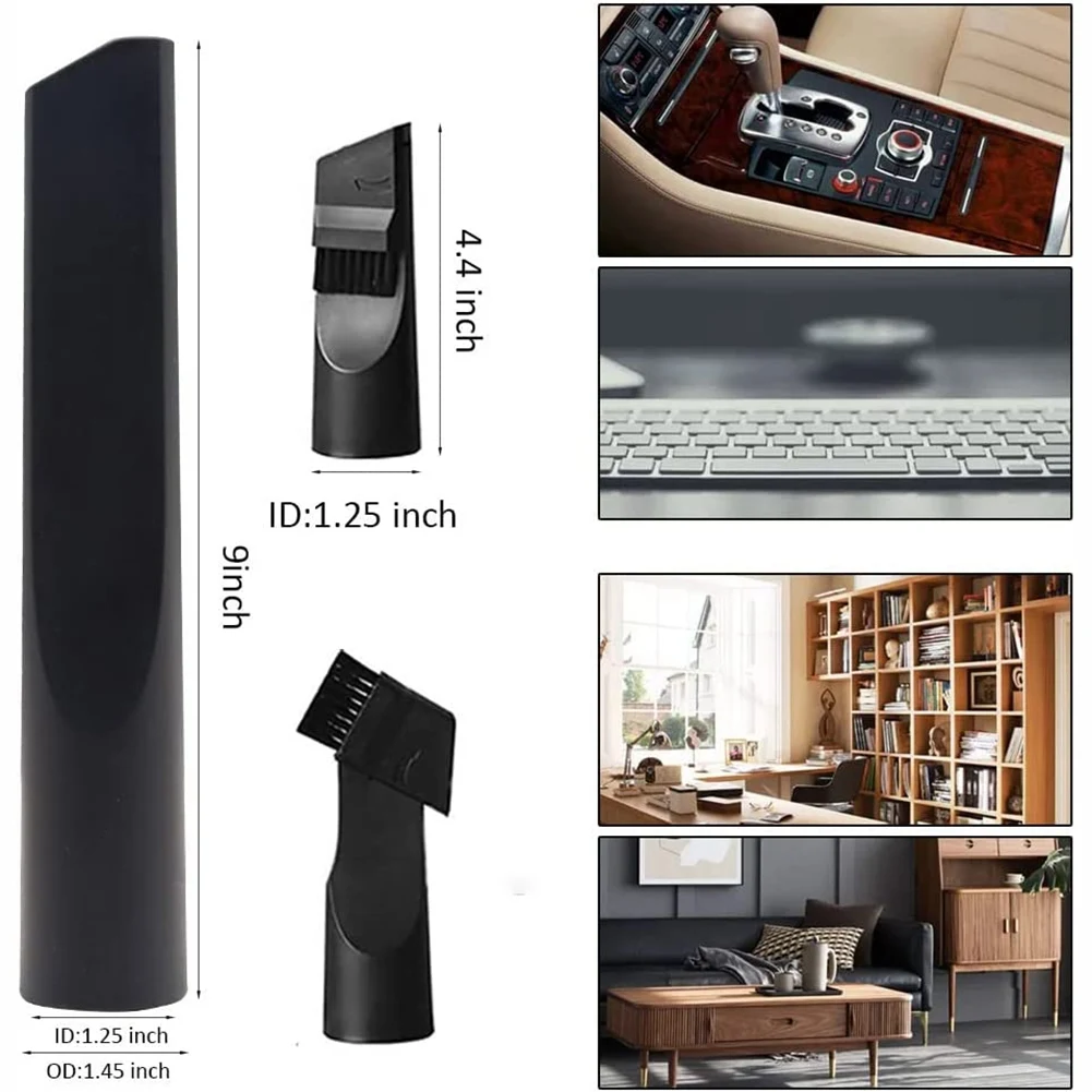 9 accesorios aptos para accesorios 1 1/4 pulgadas - 3 varita de extensión de vacío, adaptador de manguera de vacío de 32 mm y 35 mm
