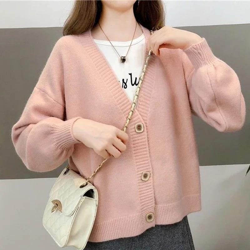 

Elegant Cardigan Jumper Knitted Sweater Women Fashion Button Slim Winter Clothing Female Sweater All-match Tops Pull Femme 22877