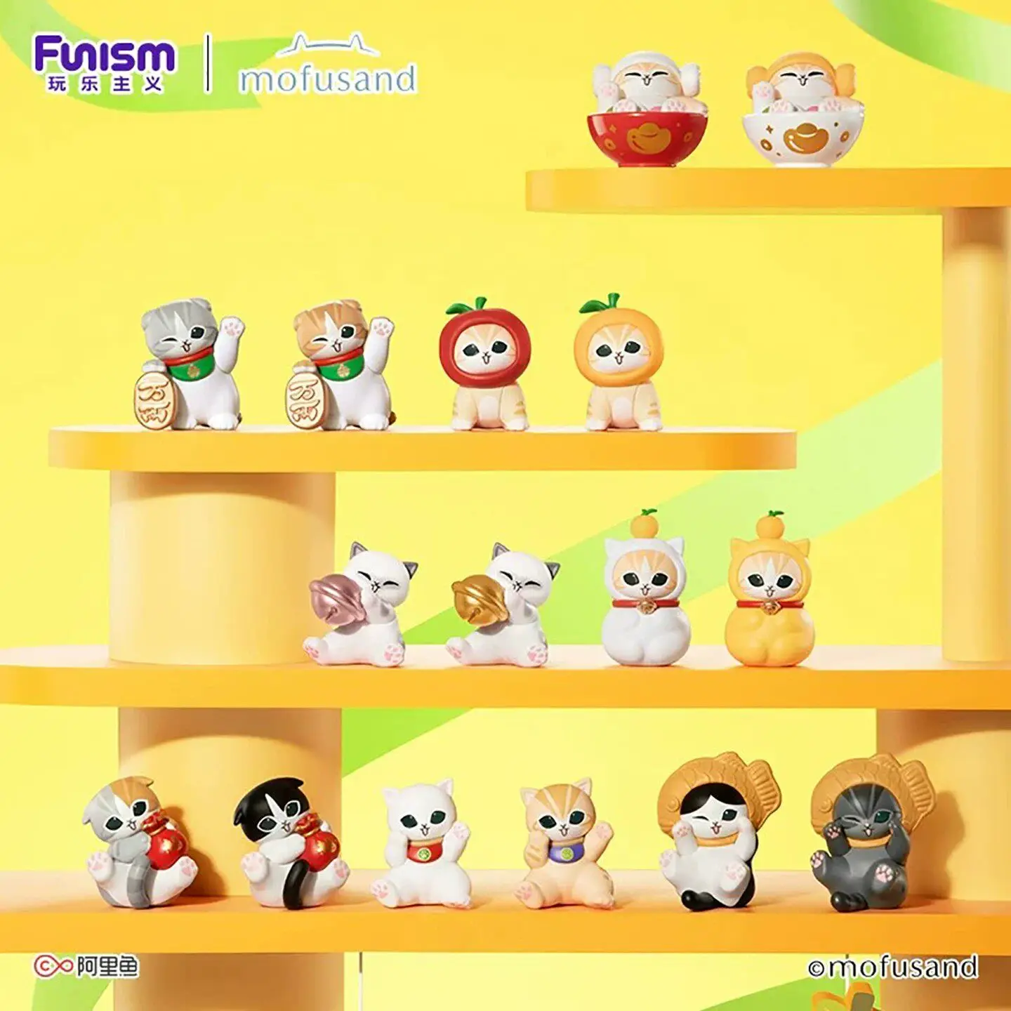 Genuine Funism Mofusand Fortune Cat Series Blind Box Cute Mini