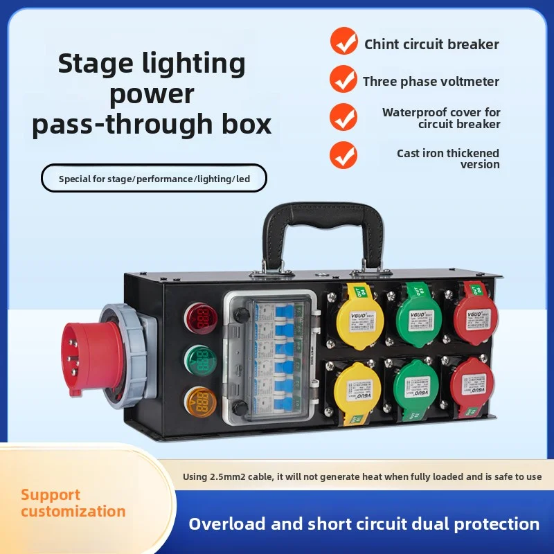 12/24WAYS Explosion-proof Socket Distribution Box Construction Site Portable Overhaul Power Supply Box Outdoors Industry Plug