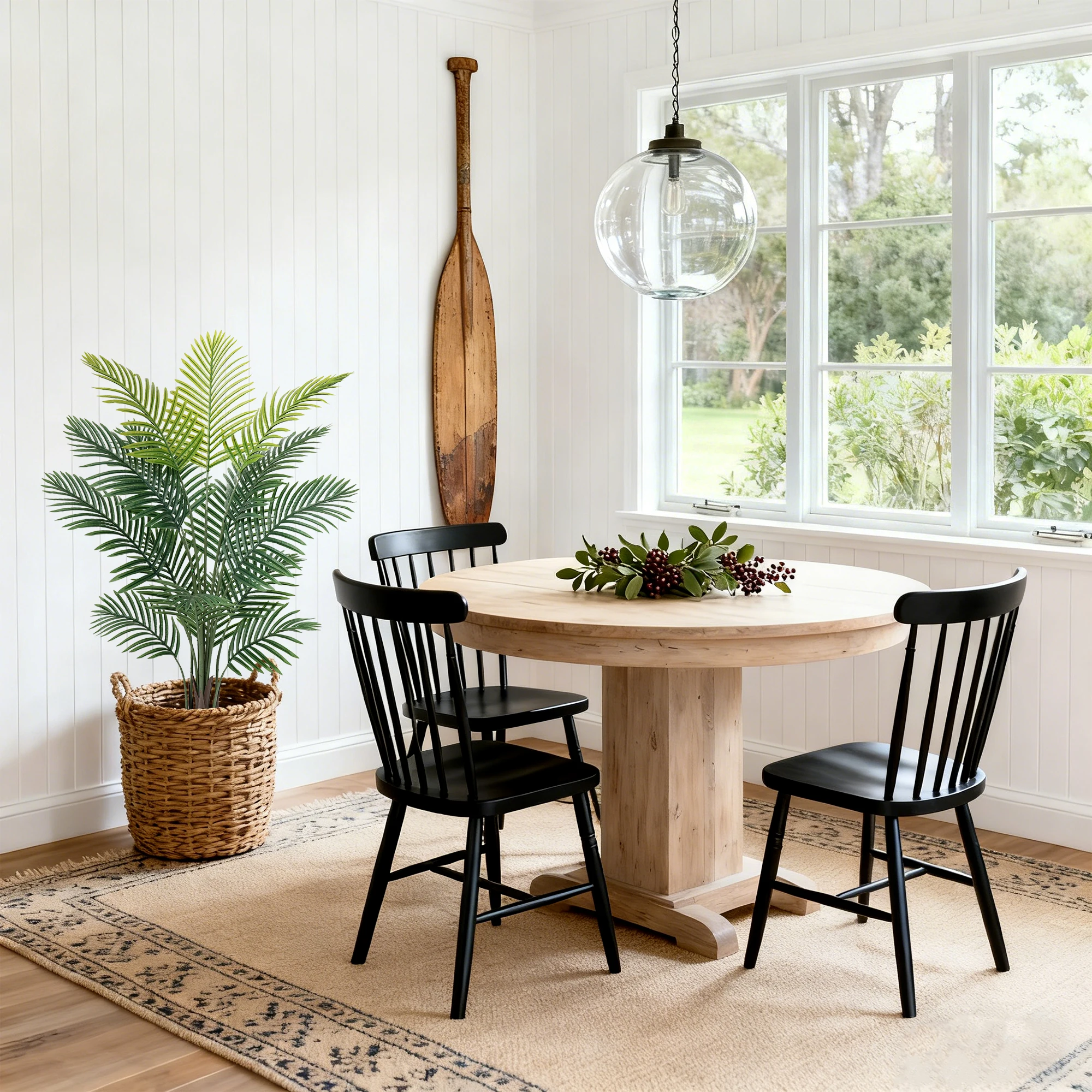 4/5/6 FT Artificial Plants Fake Palm Tree Tropical Palm Leaves Faux Areca Floor Plant in Pot Indoor Realistic-Touch Monstera Leaves for Home Garden Outdoor and Office Decor view 5