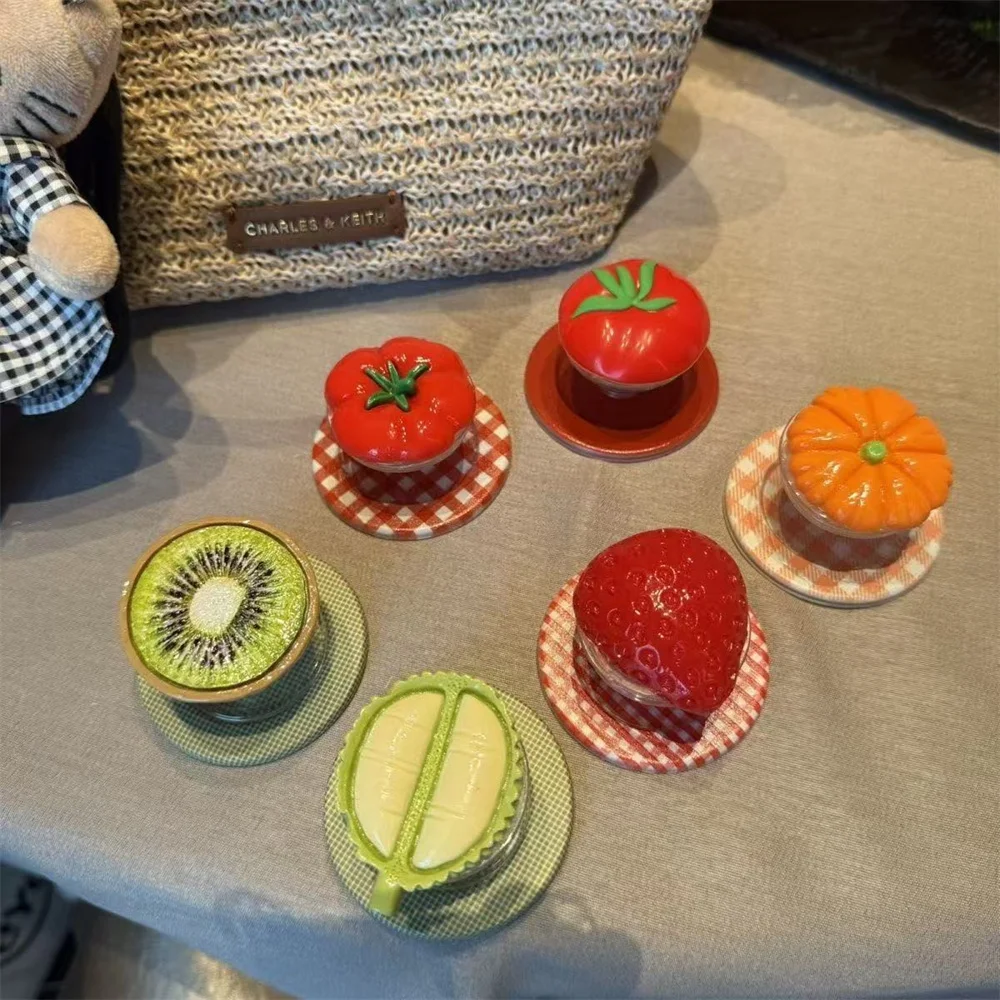 

Coréen Mignon 3D Durian Fraise Tomate Pour Magsafe Griptok Поддержка для наушников Doigt Поддержка приложения для iPad 17 Fille Support