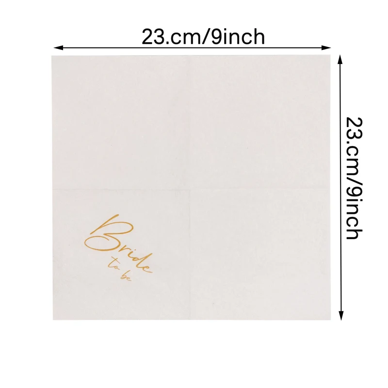 1 Beutel 9 x 9 Zoll Bride To Be Papierserviettengewebe Junggesellinnenabschied Bachelorette Party Brautjungfer Brautparty Hochzeitsdekoration Lieferungen – Detail 3