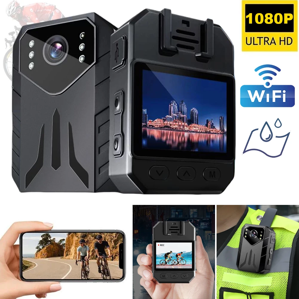 

4K HD 1080P Mini Digital Camera Night Vision WiFi Camera Waterproof Video Recorder Portable Camcorders for Law Enforcement
