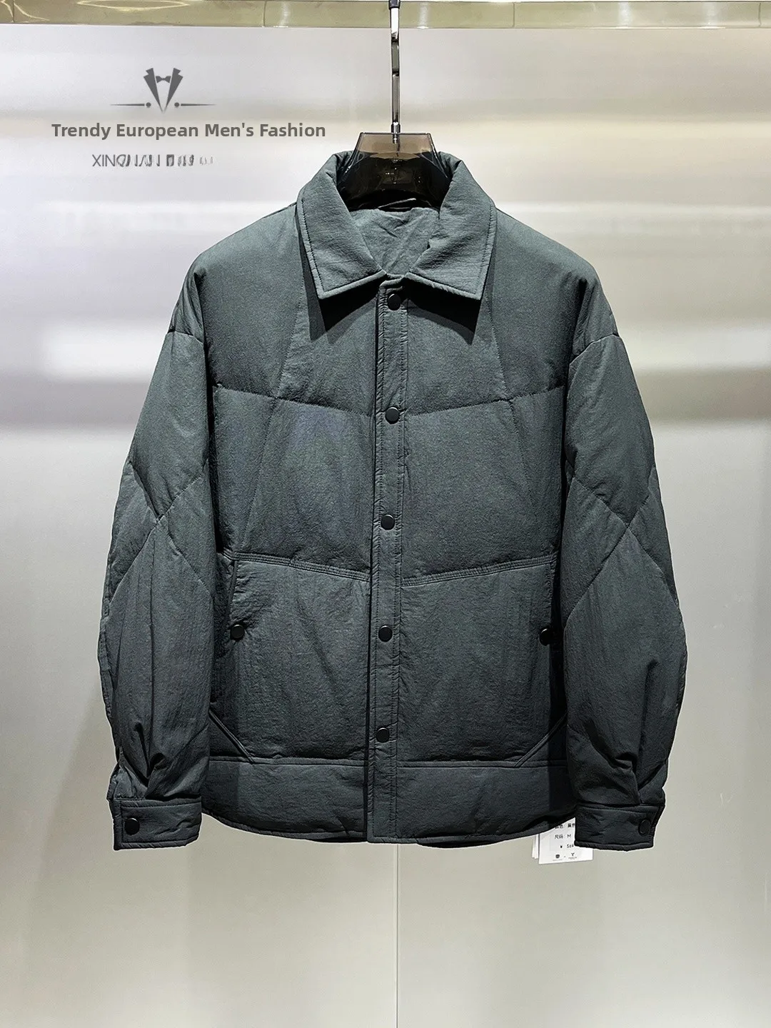 

Loose Men's down Jaet 2025 Autumn Winter Trendy Brand Commute Versatile Warm 90 White Du down Outerwear for Men