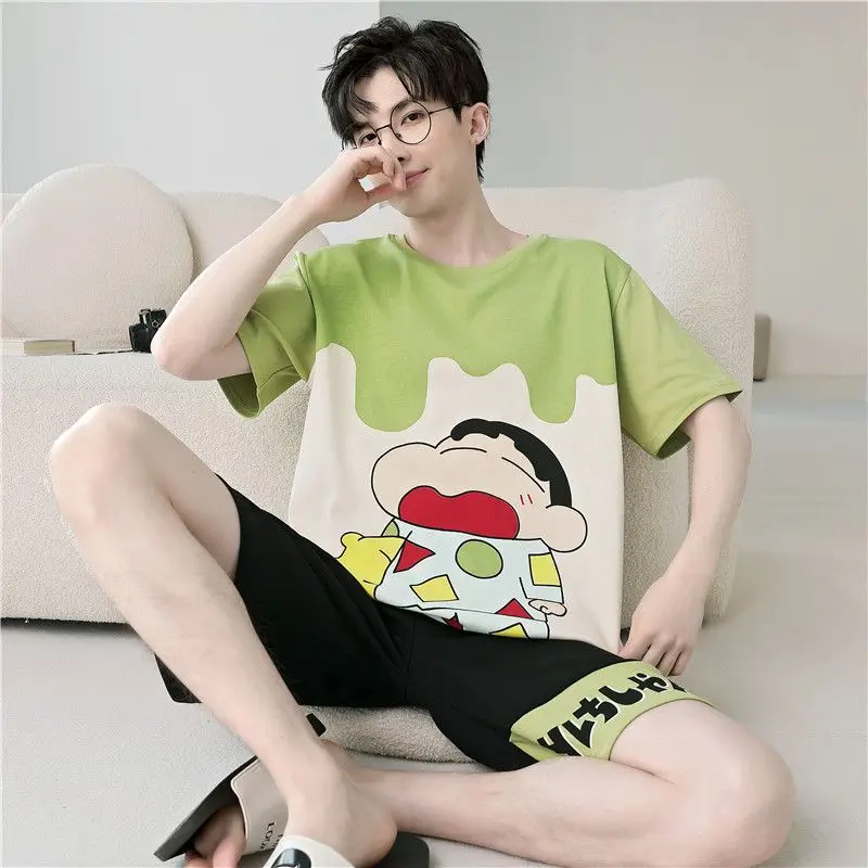 

Cartoon Kawaii Cute Pajama Crayon Shin-Chans Anime Summer Homewear Shin-Chan Pajamas Soft Comfortable Creative Girl Gifts