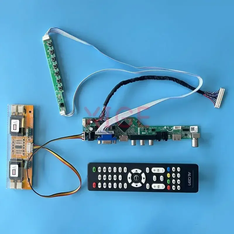 

For LM215WF1 LM215WF2 LM215WF3 Driver Controller Board 4CCFL Kit 1920*1080 LCD Display 30-Pin LVDS TV Analog AV+HDMI+VGA+IR+USB