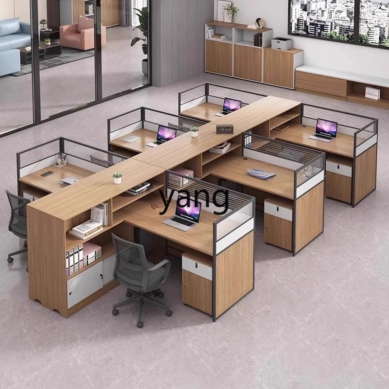 

LH Desk Simple Modern Staff Office Desk and Chair Combination Double Desk Office