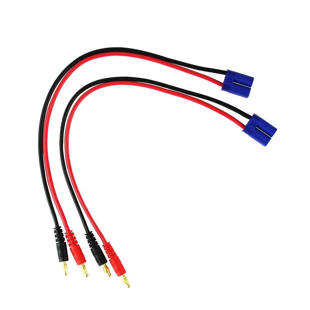 

5/10pcs15cm/30cm EC5 Connector to 4.0 Banana Plug Balance Charge Cable 14awg for RC Helicopter Quadcopter Lipo Battery