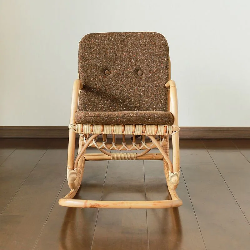 Factory Direct 2026 Top Rated Rattan Children's Rocking Chair Natural Rattan Cute Baby   Simple Household