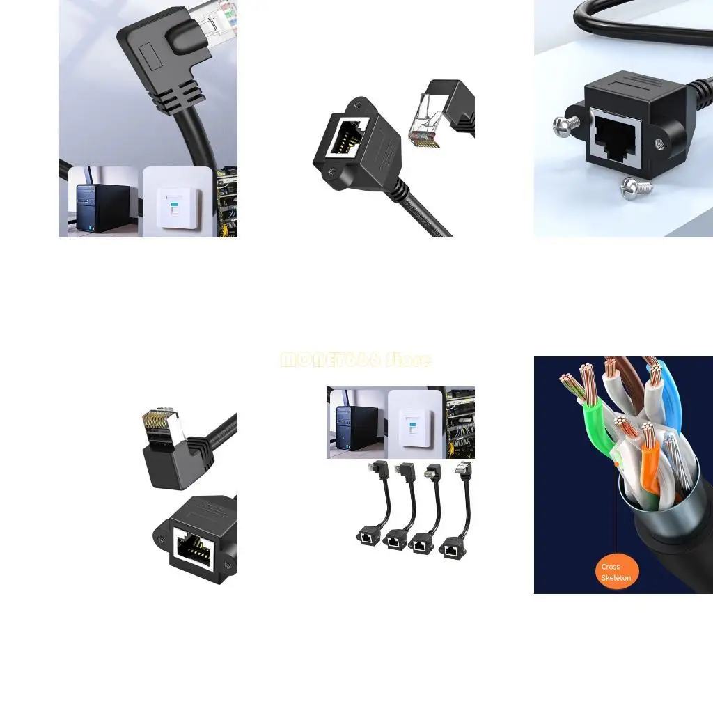 

F62C Cat6 RJ45 Адаптер Adension Advension Advension Adantension Berd FTP Экранированные фиксированные уши Стабильное 24AWG