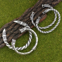 4-piece Nordic Viking Retro Norwegian Wolf Head Crowbeak Bracelet Set Bracelet Party Accessories Talisman Jewelry Birthday Gift