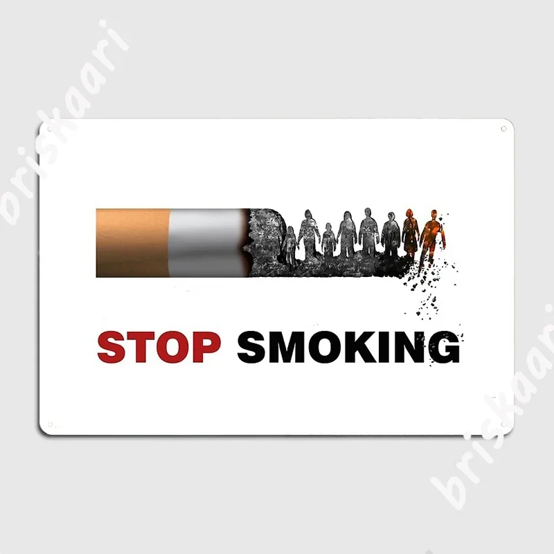 Smoking Stop Smoking No Smoking Cancer Death No Smoking Day Metal Sign Retro Garage Decoration Wall Tin sign Posters