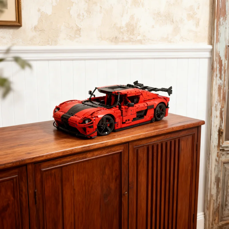 

4416 деталей MOC Koenigsegg Agera RS: Техническая модель-конструктор, подарок для самостоятельной сборки, креативный коллекционный декор, премиум-класс для взрослых и детей
