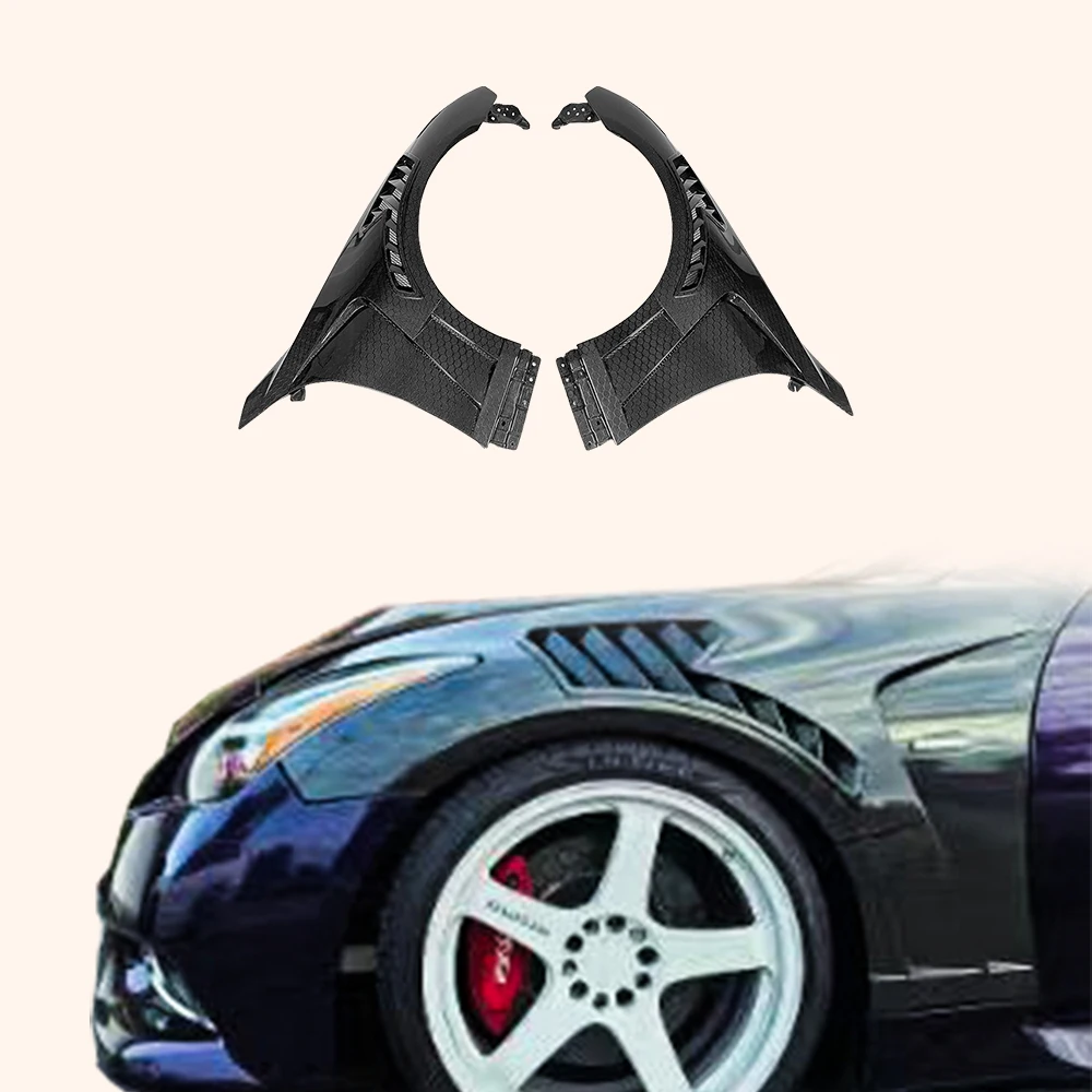 

For Infiniti G37 2 Door Coupe 2008-13 Honeycomb Carbon V3 Style Front Fender