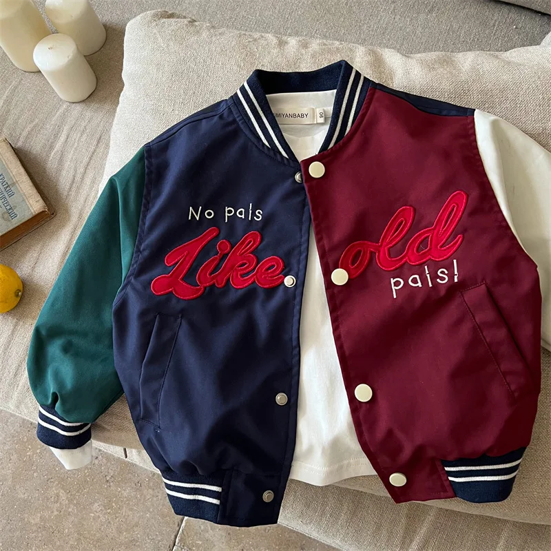 Mickey Mouse Donald Duck Embroidery Jackets For Kids 2025 Spring Baby Boys Girl Cartoon Baseball Coats Children Cotton Outerwear