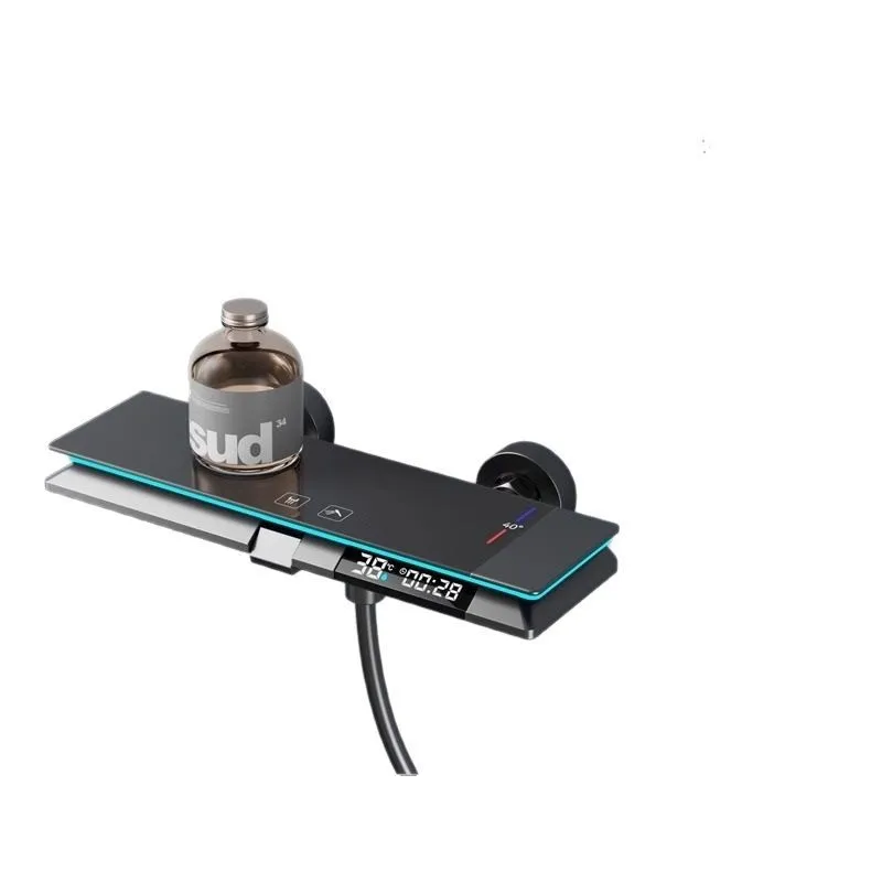 

Minimalist, all copper, gun ash, simple, shower set, smart, constant temperature