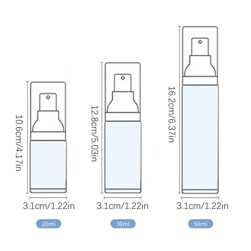 20ml 30ml 50ml przezroczysta bezpowietrzna butelka z pompką do kremu kosmetycznego dozownik rozmiaru podróżnego pojemnik na kosmetyki do kremu żelu balsamu