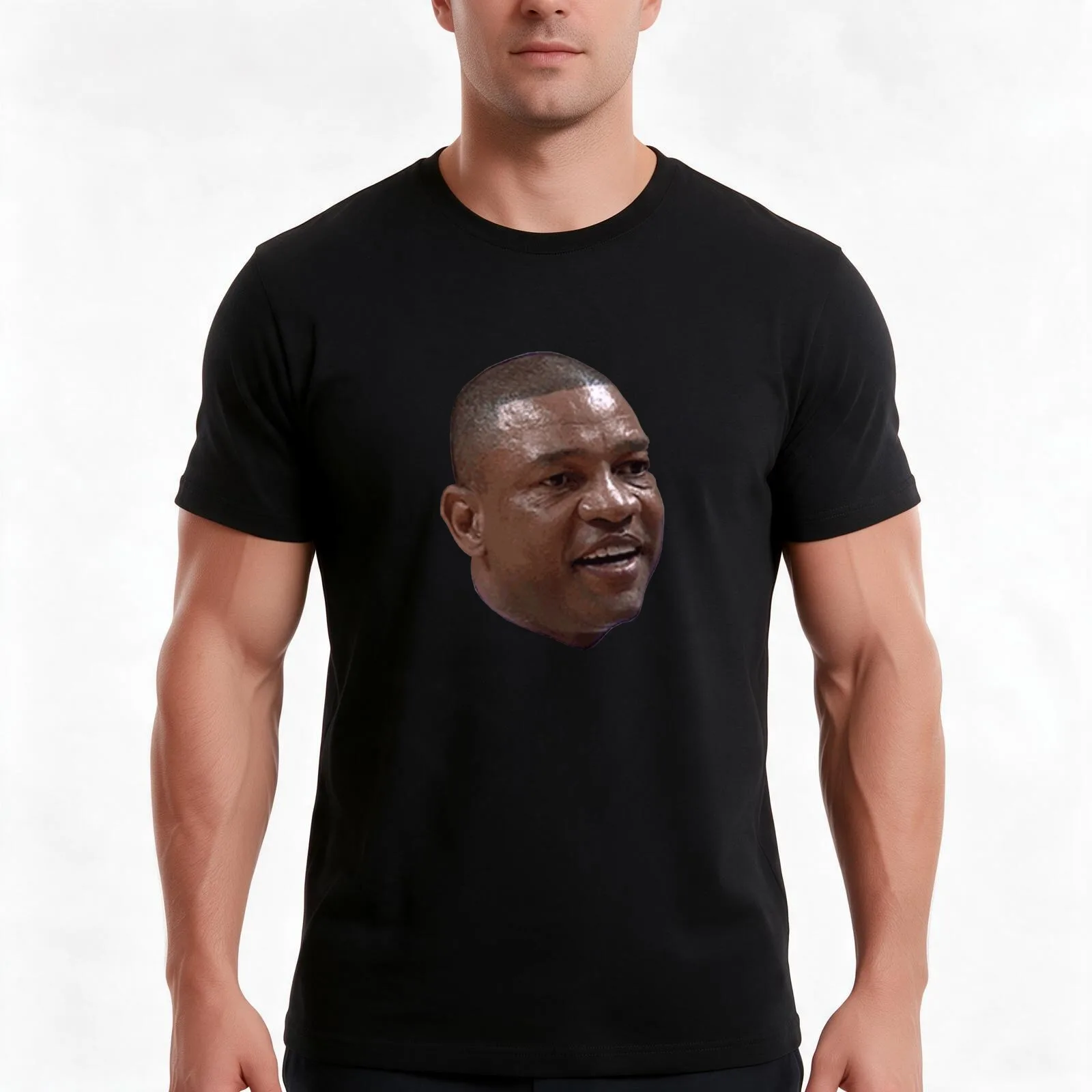 Doc Rivers Confused Face T-Shirt, Summer Casual Cotton Tee, Oversized Streetwear Tops, Vintage Graphic Print, Unisex Men Women