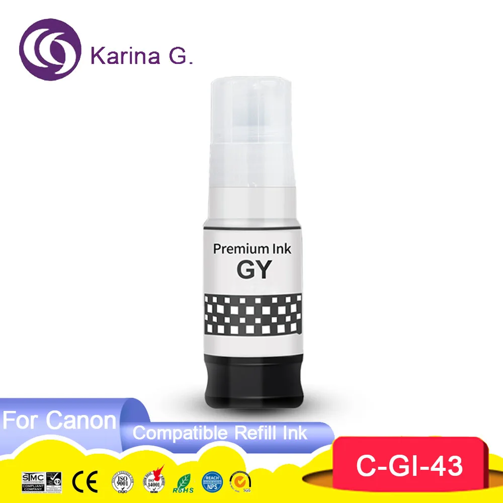 Imagem -06 - Compatível Água Baseada Recarga Garrafa de Tinta Gi43 Gi43 gi 43 Recarga Tintura Tinta para Canon Pixma G540 Pixma G640 Impressora Alta Qualidade