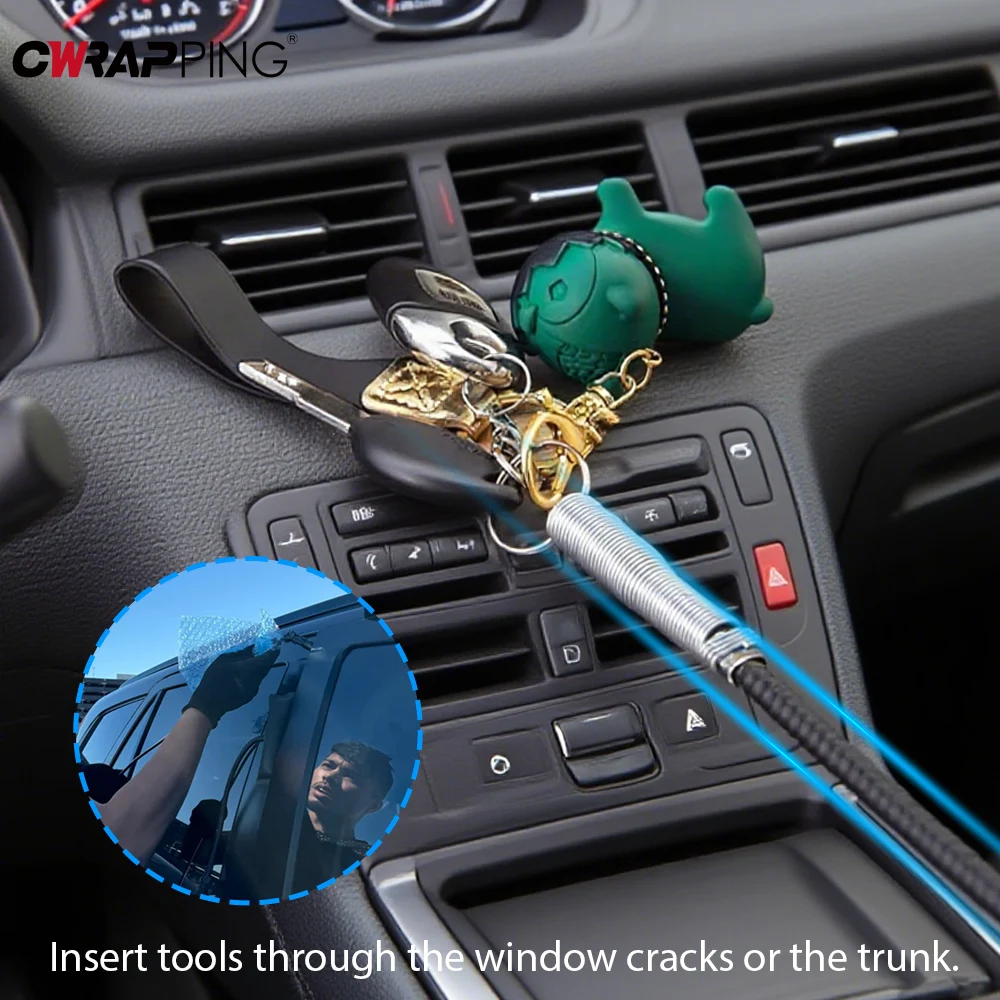 SpringLoaded Car Door Opener Handheld Detachable Tool for Auto Window Repair Car Unlock Stainless Steel Car Door Open Tool