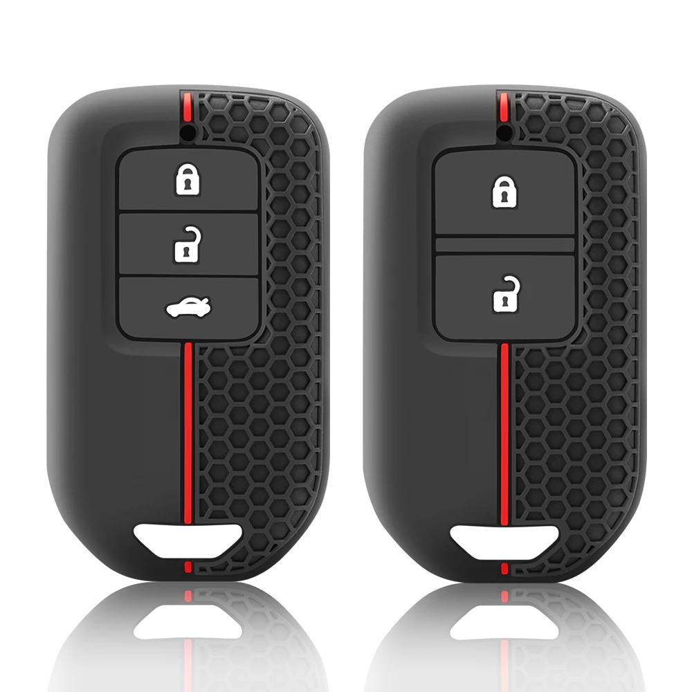 Silicone Cover Remote Key Case For Honda 2017 2018 19 CRV Pilot Accord Civic Jazz Jade Fit HR-V Freed Keyless Entry Car Model