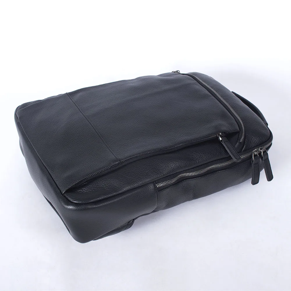 S.WORKER Herren-Rucksack aus echtem Leder, lässige Schultaschen, großer klassischer Reise-Tagesrucksack, Geschenk für Männer – Detail 11