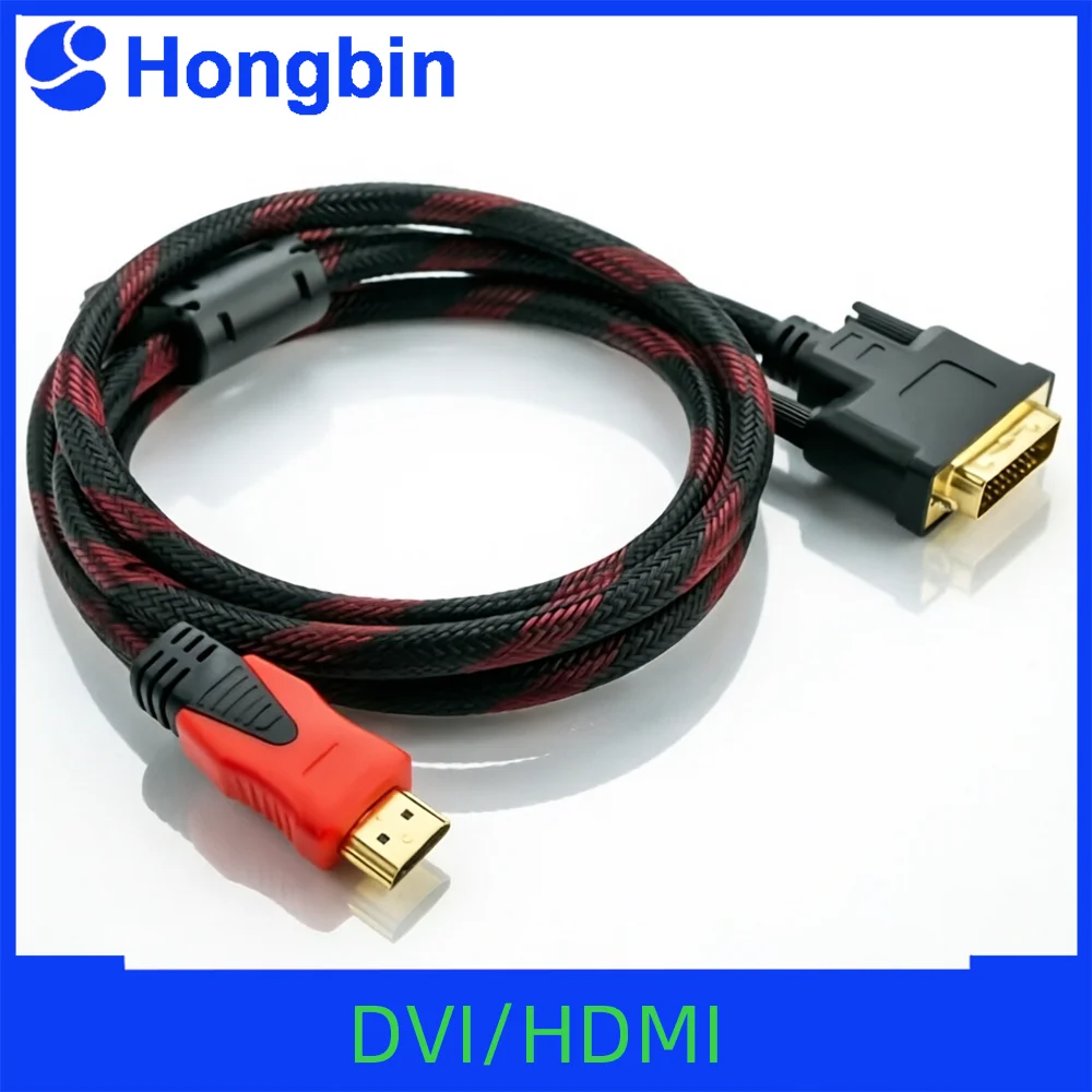 DVI to HDMI-Compatible Cable HDMI to DVI D Male to HDMI Cable High Speed HDTV Digital Audio Cable
