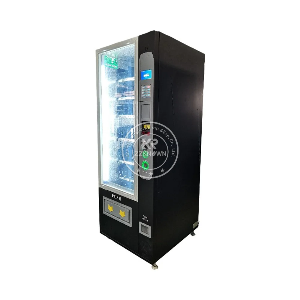 

24-часовой автоматический комбинированный автомат для закусок и напитков большой емкости, холодильник для улицы