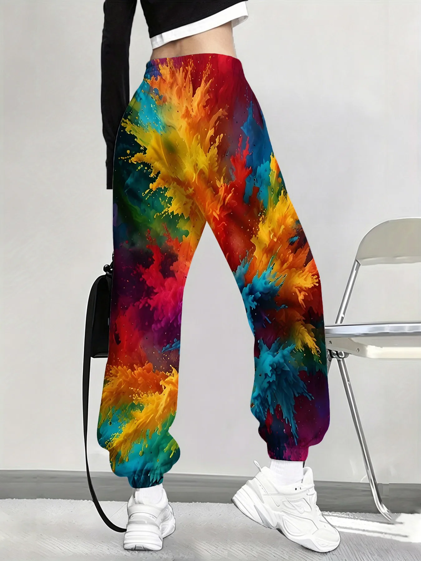 2026 autumn and winter new style street fashion casual comfortable easy-matching 3D gradient pattern printed women's pants