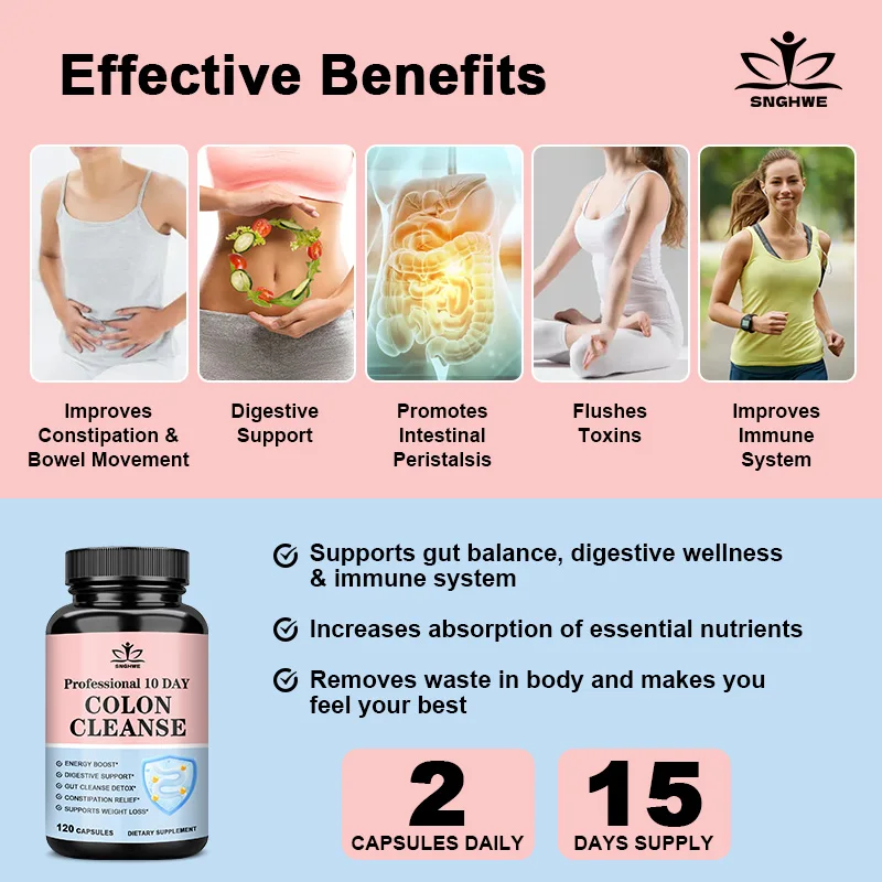 Intestinal Cleansing And Detoxification Capsule For 10 DaysFocusing On General Colon,Intestinal Regulation,And Intestinal Health