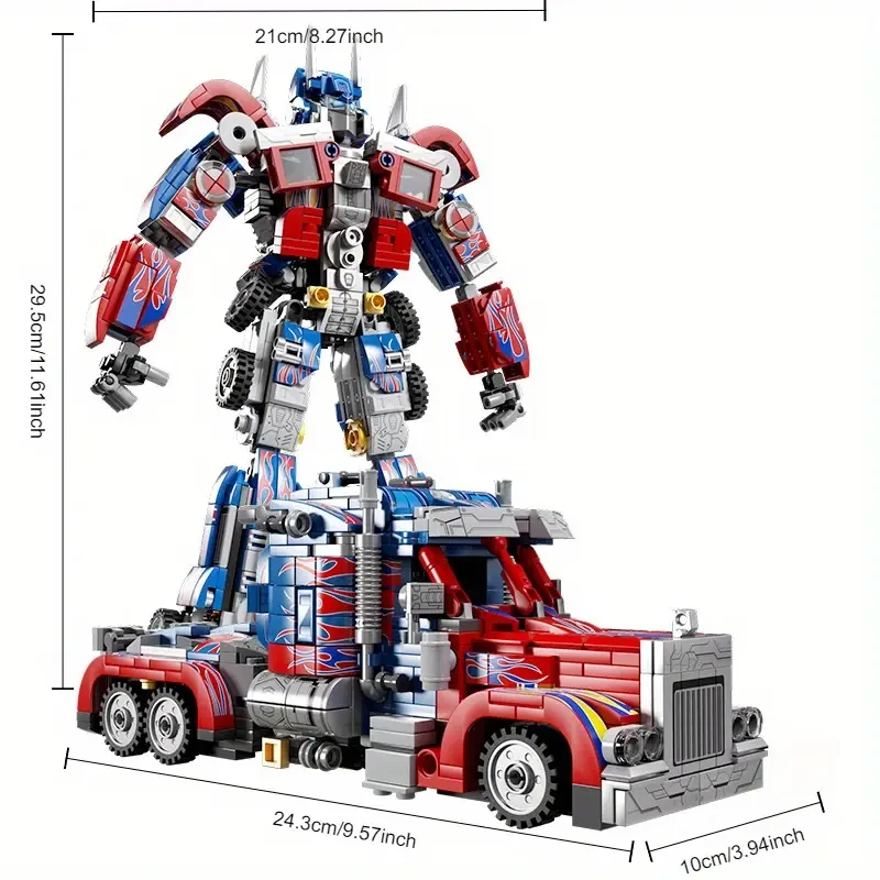 ToylinX 463PCS Building Set, Collectible Transformation Robot and Truck Building Block Set, Hallowmas Gifts for Children. image 6
